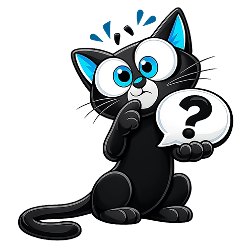 Gatunix con una interrogación, ilustración del pensamiento crítico dentro del sistema de desarrollo infantil.